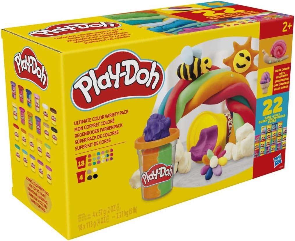imagePlayDoh 22 Pack Ultimate Color Variety Bulk Assorted Colors 2 ampamp 4 Ounce Modeling Compound Cans Kids Arts ampamp Crafts Preschool Toys Back to School Supplies Ages 2 Amazon Exclusive