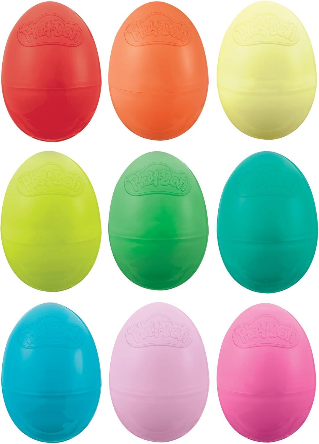 imagePlayDoh Easter Eggs Bag 9 Pack 2 Ounces Each Assorted Colors Preschool Crafts for Kids 2 Years and Up Easter Basket Toys