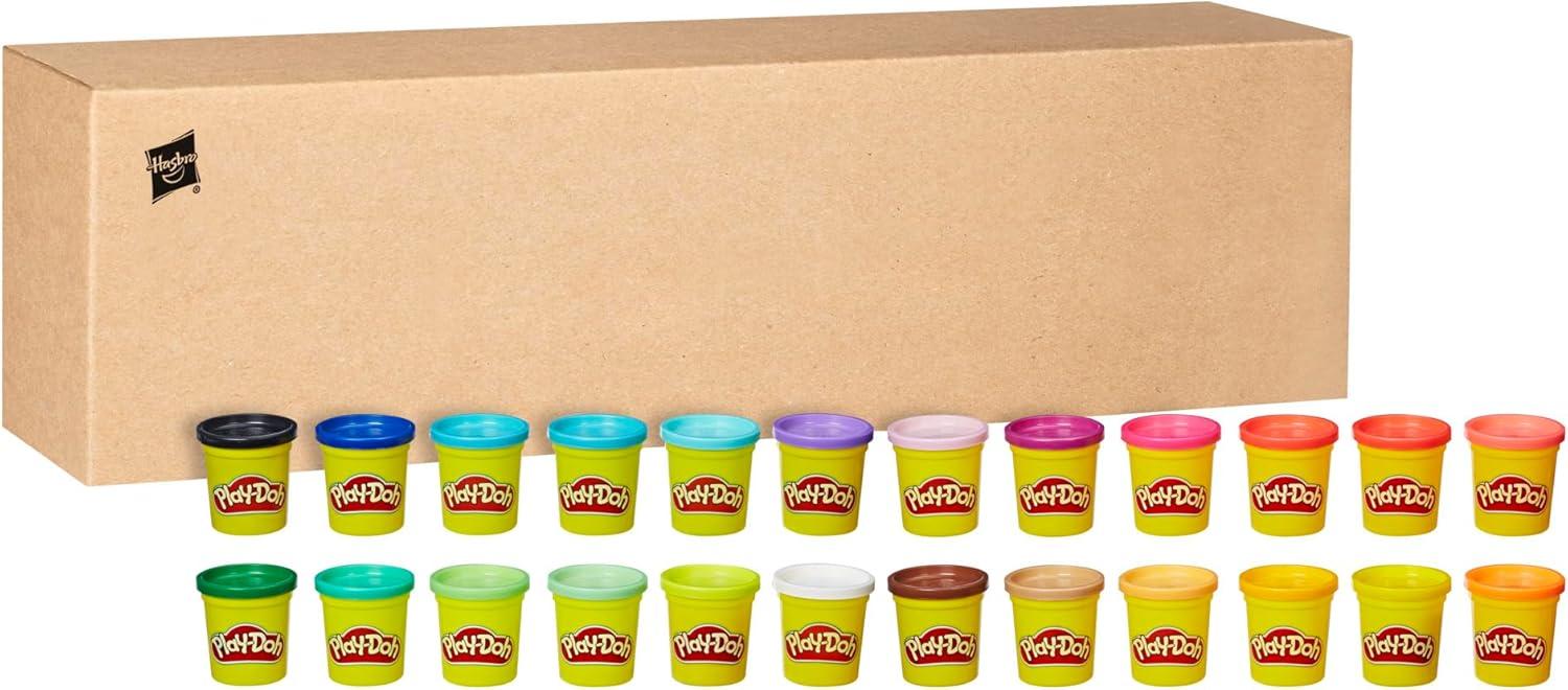 imagePlayDoh Modeling Compound 24Pack Case of Colors NonToxic 3 Oz Cans of Assort Colors Back to School Classroom Supplies Preschool Toys Ages 2 Amazon Exclusive