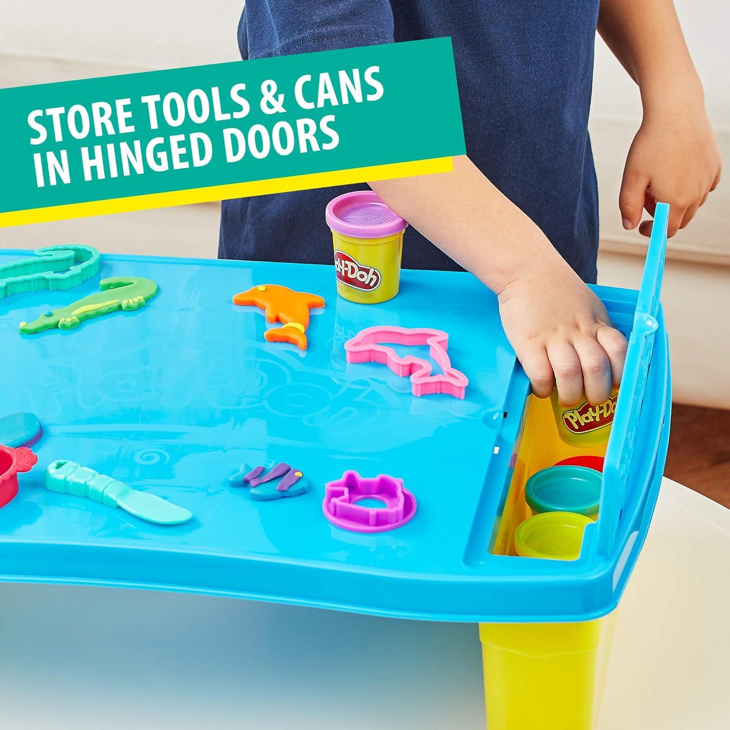 imagePlayDoh Play n Store Table Toy 25 Accessories 8 Cans of Assort Colors Back to School Classroom Supplies Kids Arts ampamp Crafts Preschool Toys Ages 3 Amazon Exclusive