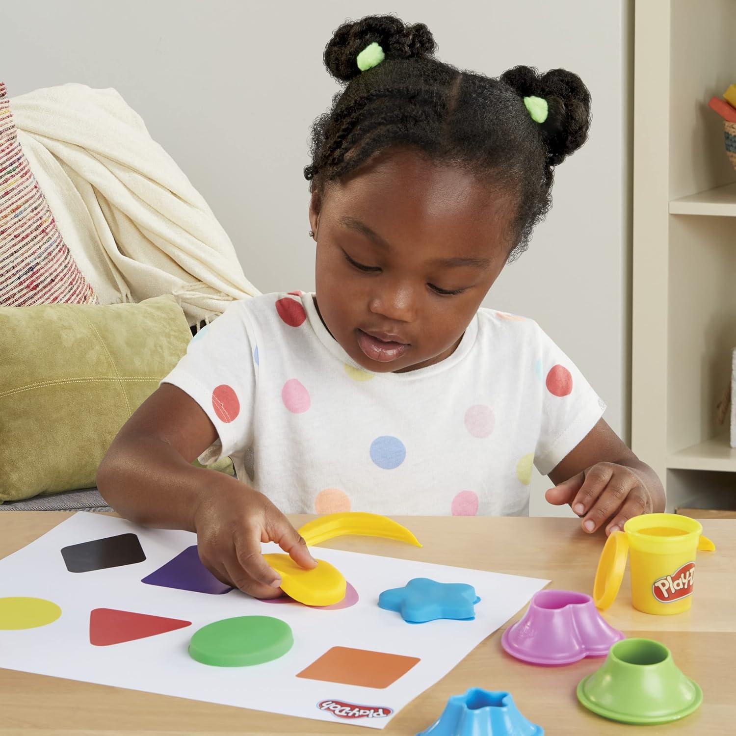 imagePlayDoh Shapes and Colors Set 5 Activity Playmats 15 Tools ampamp 10 Cans of Assort Colors Back to School Classroom Supplies Preschool Toys Ages 2 Amazon Exclusive