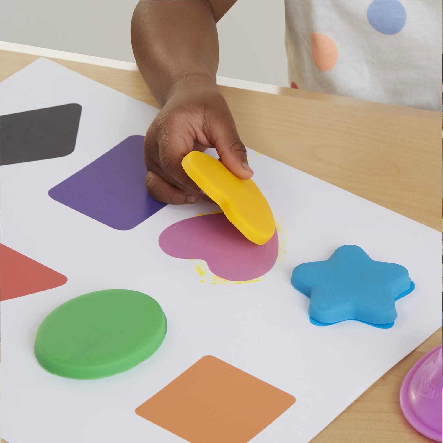 imagePlayDoh Shapes and Colors Set 5 Activity Playmats 15 Tools ampamp 10 Cans of Assort Colors Back to School Classroom Supplies Preschool Toys Ages 2 Amazon Exclusive