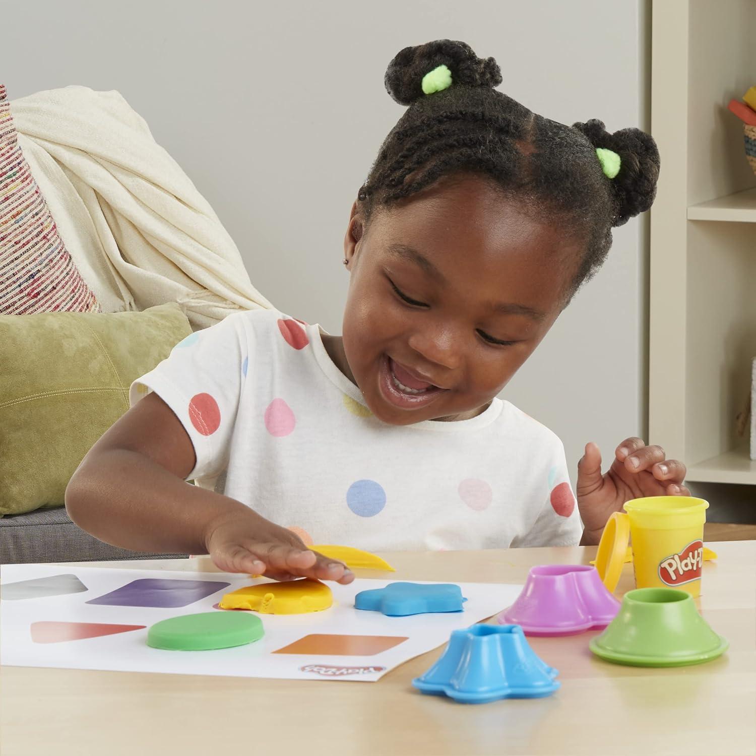 imagePlayDoh Shapes and Colors Set 5 Activity Playmats 15 Tools ampamp 10 Cans of Assort Colors Back to School Classroom Supplies Preschool Toys Ages 2 Amazon Exclusive