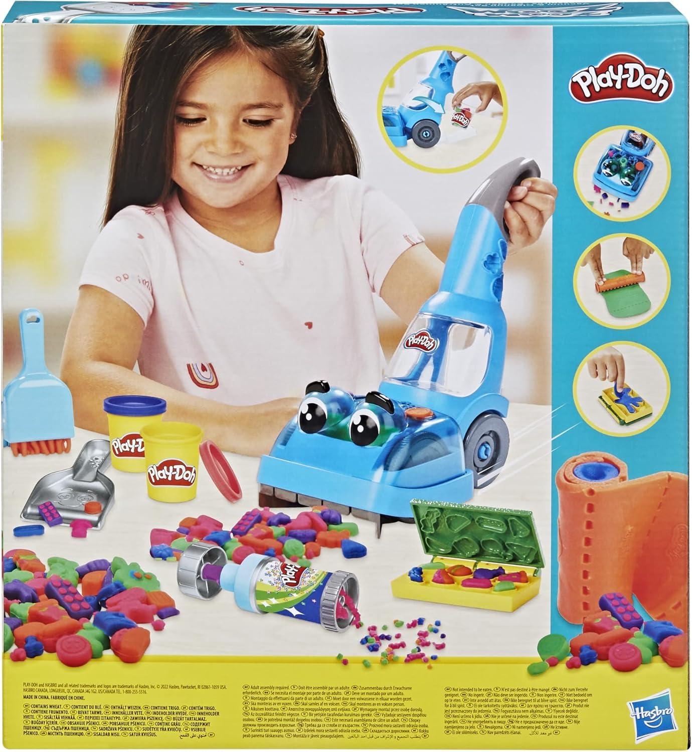 imagePlayDoh Zoom Zoom Vacuum Cleaner Toy 6 Accessories ampamp 5 Cans of Assort Colors Cleaning Toys for Kids Back to School Classroom Supplies Preschool Toys Ages 3