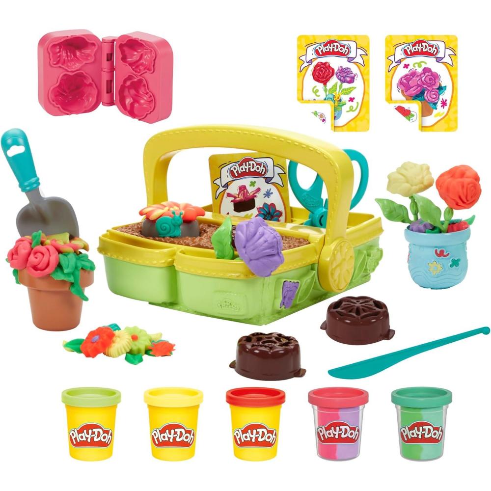 imagePlayDoh Blooming Flower Garden Toy Playset Nature Pretend Play Kids Arts ampamp Crafts Ages 3