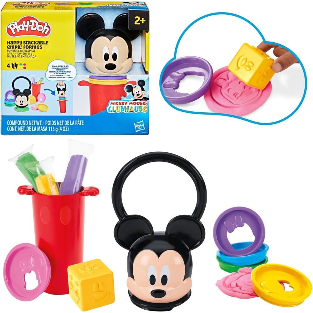 imagePlayDoh Disney Junior Mickey Mouse Clubhouse Happy Stackable Toy Set Preschool Toys Arts ampamp Crafts Gifts for Kids 2