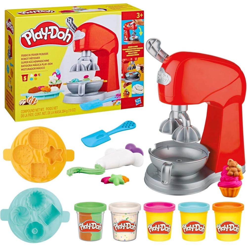 imagePlayDoh Kitchen Creations Magical Mixer Playset Toy Mixer with Play Kitchen Accessories Arts and Crafts for Kids 3 Years and UpSmall