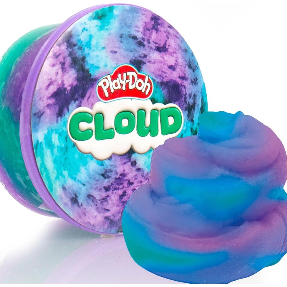imagePlayDoh Scented Cloud 4Piece Bundle Pack Play Doh Kit Popular Kids Toys Party Favors for Ages 812 Playdoh Compound ampamp Bulk Packs Kids Gifts 812Purple  Teal  Blue Raspberry