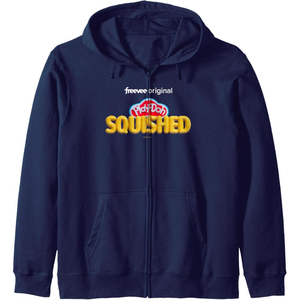 imagePlayDoh Squished Retro Classic Dough Logo Zip HoodieNavy Blue