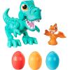 Play-Doh Dino Crew Crunchin’ T-Rex Toy for Kids 3 Years and Up with Funny Dinosaur Sounds and 3 Eggs, 2.5 Ounces Each, Non-Toxic(Standard Packaging)