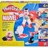 Play-Doh Marvel Captain America Moto-Slicer Playset with Bendy Action Figure, 3 Accessories, Imagination Toys for Kids 4 Years & Up