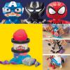 Play-Doh Marvel Hero Adventure Playset, 3 Marvel Action Figures with Wearable Tools, Black Panther, Captain America & Spider-Man Imagination Toys for Boys and Girls Ages 4 and Up(Hero Adventure Marvel Set)