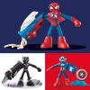 Play-Doh Marvel Hero Adventure Playset, 3 Marvel Action Figures with Wearable Tools, Black Panther, Captain America & Spider-Man Imagination Toys for Boys and Girls Ages 4 and Up(Hero Adventure Marvel Set)