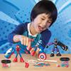 Play-Doh Marvel Hero Adventure Playset, 3 Marvel Action Figures with Wearable Tools, Black Panther, Captain America & Spider-Man Imagination Toys for Boys and Girls Ages 4 and Up(Hero Adventure Marvel Set)