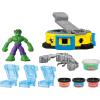 Play-Doh Marvel Hulk Smash & Squish Kids Playset with Bendy Action Figure and Accessories, Imagination Toys for Boys and Girls 4 and Up