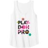 Play-Doh Squished Pro Center Bold Filled Logo Tank Top(White)