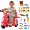 Play-Doh Pizza Delivery Scooter Playset, Large Ride-On Play Food Preschool Toys, Toy Pizza Set for Kids, Arts & Crafts for Boys & Girls, Ages 3+