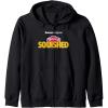 Play-Doh Squished Retro Classic Dough Logo Zip Hoodie(Black)