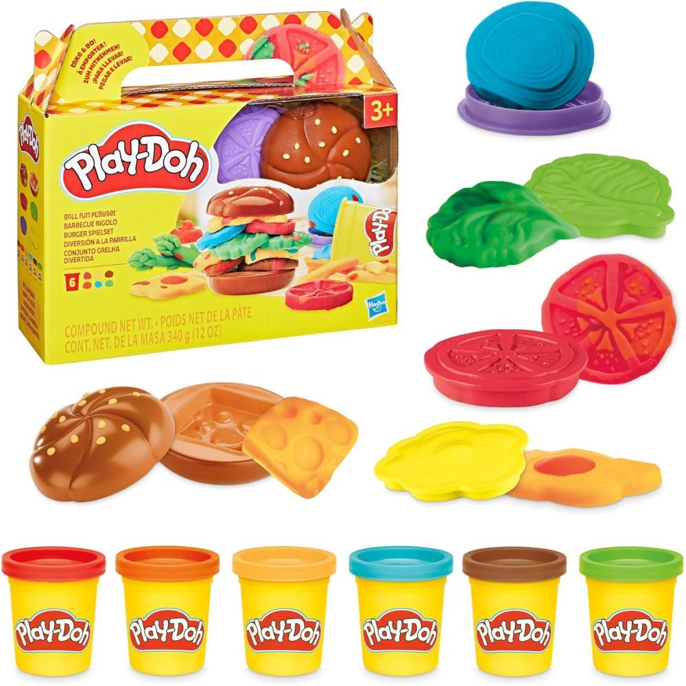 imagePLAYDOH Grill Fun Playset Play Kitchen Toys Arts ampamp Crafts for Kids 3 Years