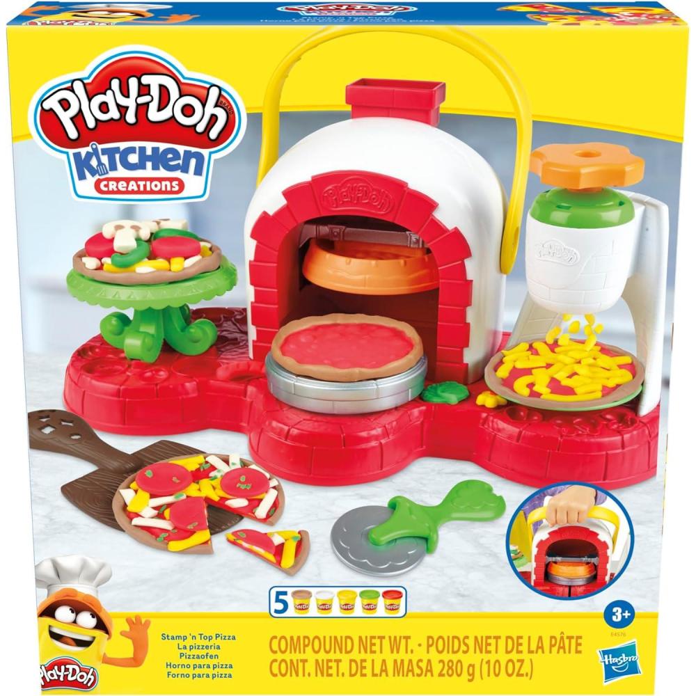 imagePlayDoh Stamp N Top Pizza Oven Toy with 5 NonToxic ColorsPizza Oven Toy