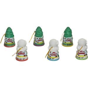 Play-Doh Christmas Tree and Snowman Holiday Toy Ornament 6-Pack Bundle for Kids 2 Years and Up, Assorted Colors (Amazon Exclusive)(Christmas tree and snowman)