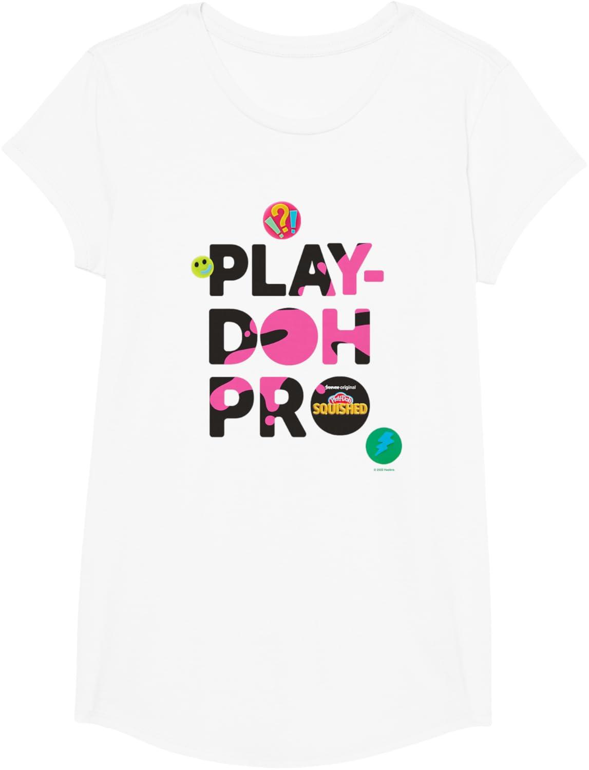 imagePlayDoh Squished Pro Center Bold Filled Logo TShirtWhite
