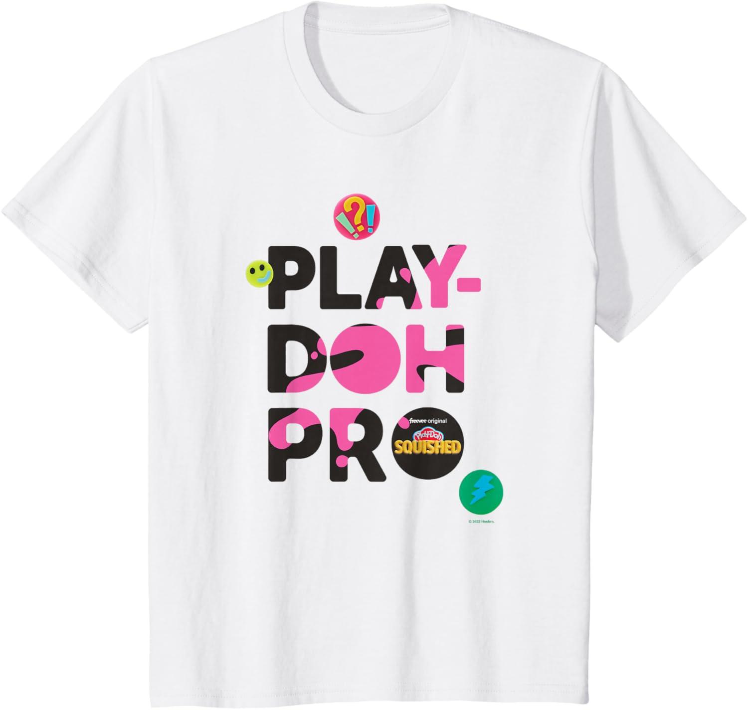 imagePlayDoh Squished Pro Center Bold Filled Logo TShirtWhite