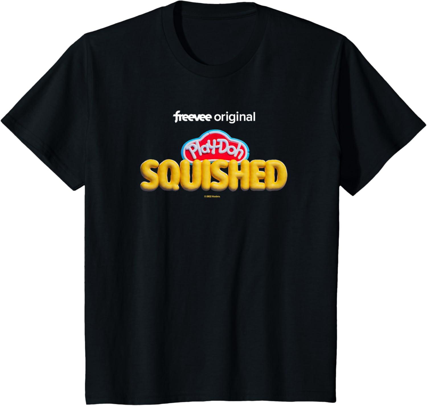 imagePlayDoh Squished Retro Classic Dough Logo TShirtBlack