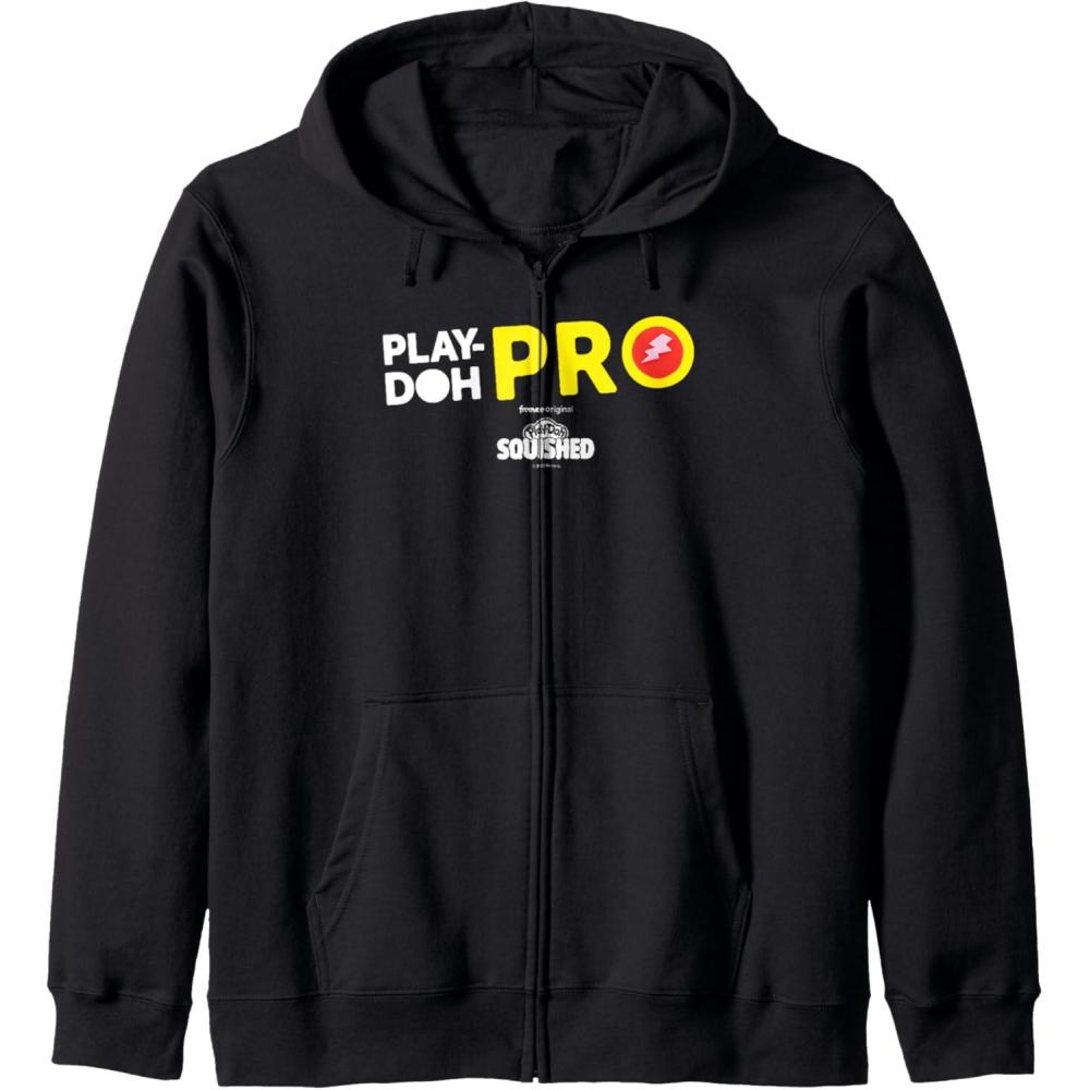 imagePlayDoh Squished Center PlayDoh Pro Bold Lightning Logo Zip HoodieBlack