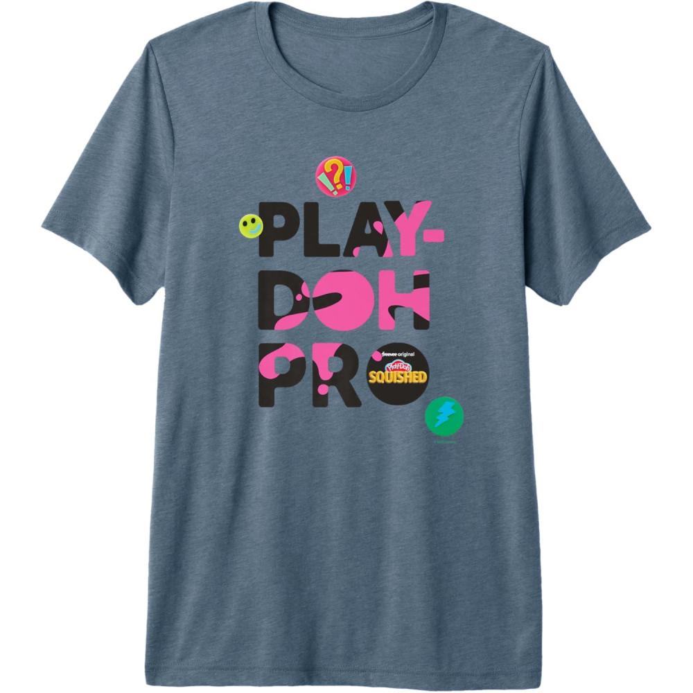 imagePlayDoh Squished Pro Center Bold Filled Logo Premium TShirtSlate Grey