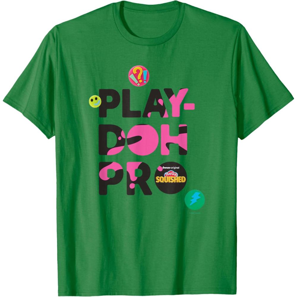 imagePlayDoh Squished Pro Center Bold Filled Logo TShirtKelly Green