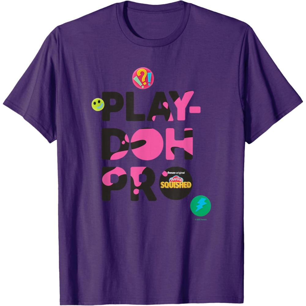 imagePlayDoh Squished Pro Center Bold Filled Logo TShirtPurple