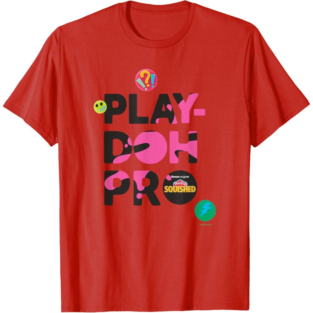 imagePlayDoh Squished Pro Center Bold Filled Logo TShirtRed