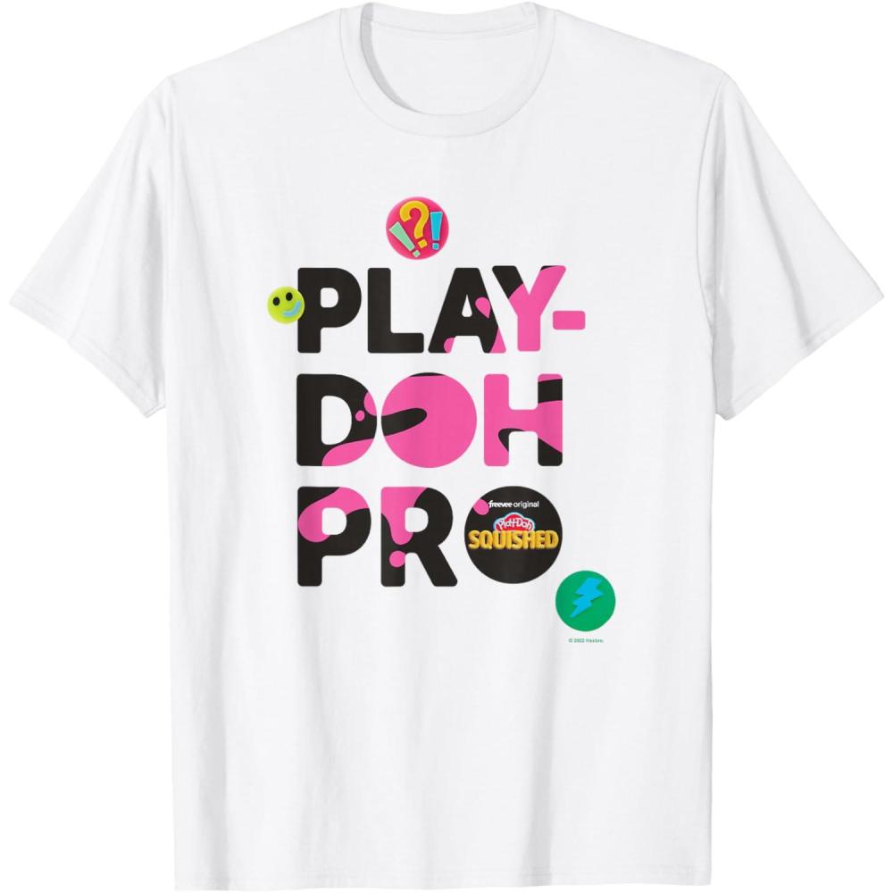 imagePlayDoh Squished Pro Center Bold Filled Logo TShirtWhite