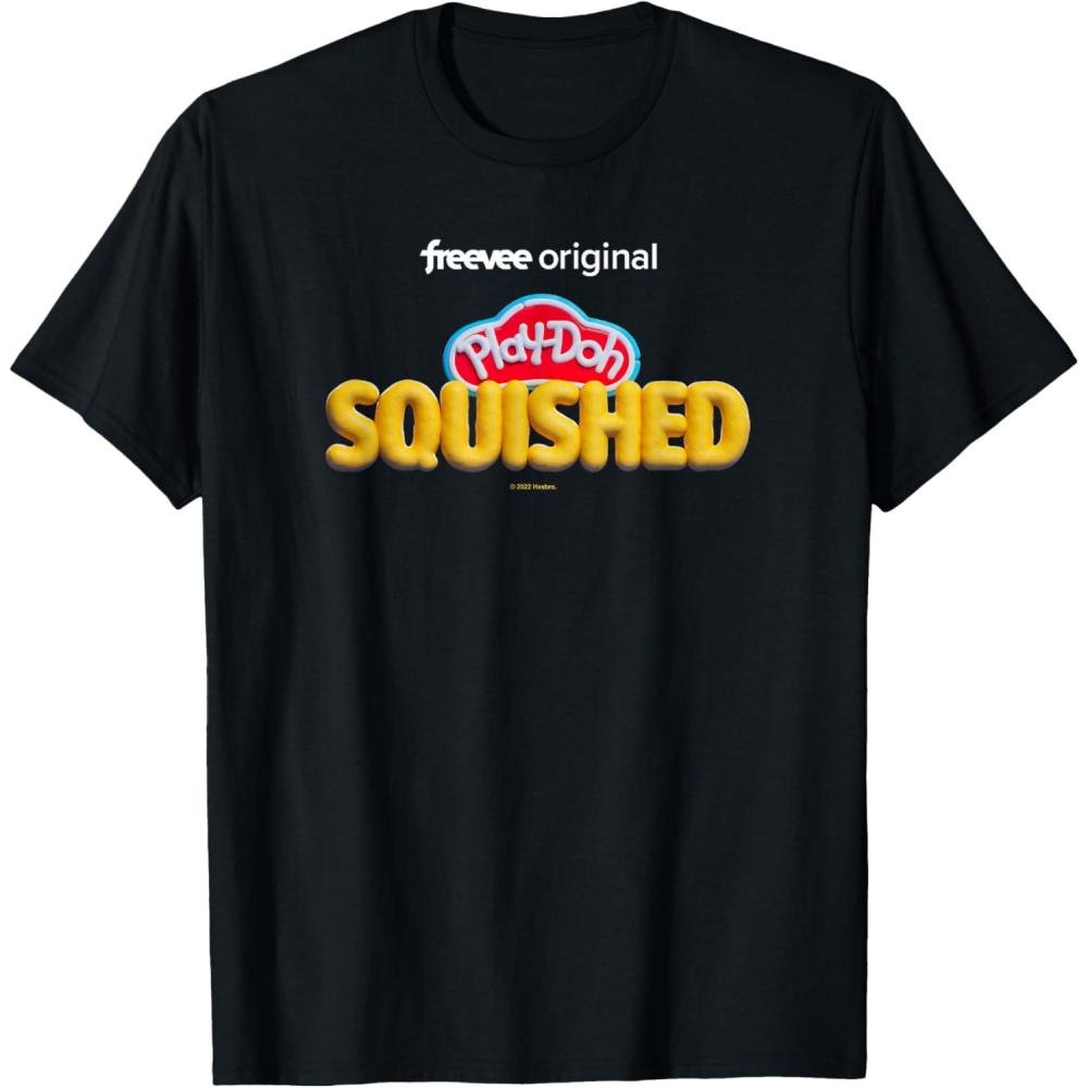 imagePlayDoh Squished Retro Classic Dough Logo TShirtBlack