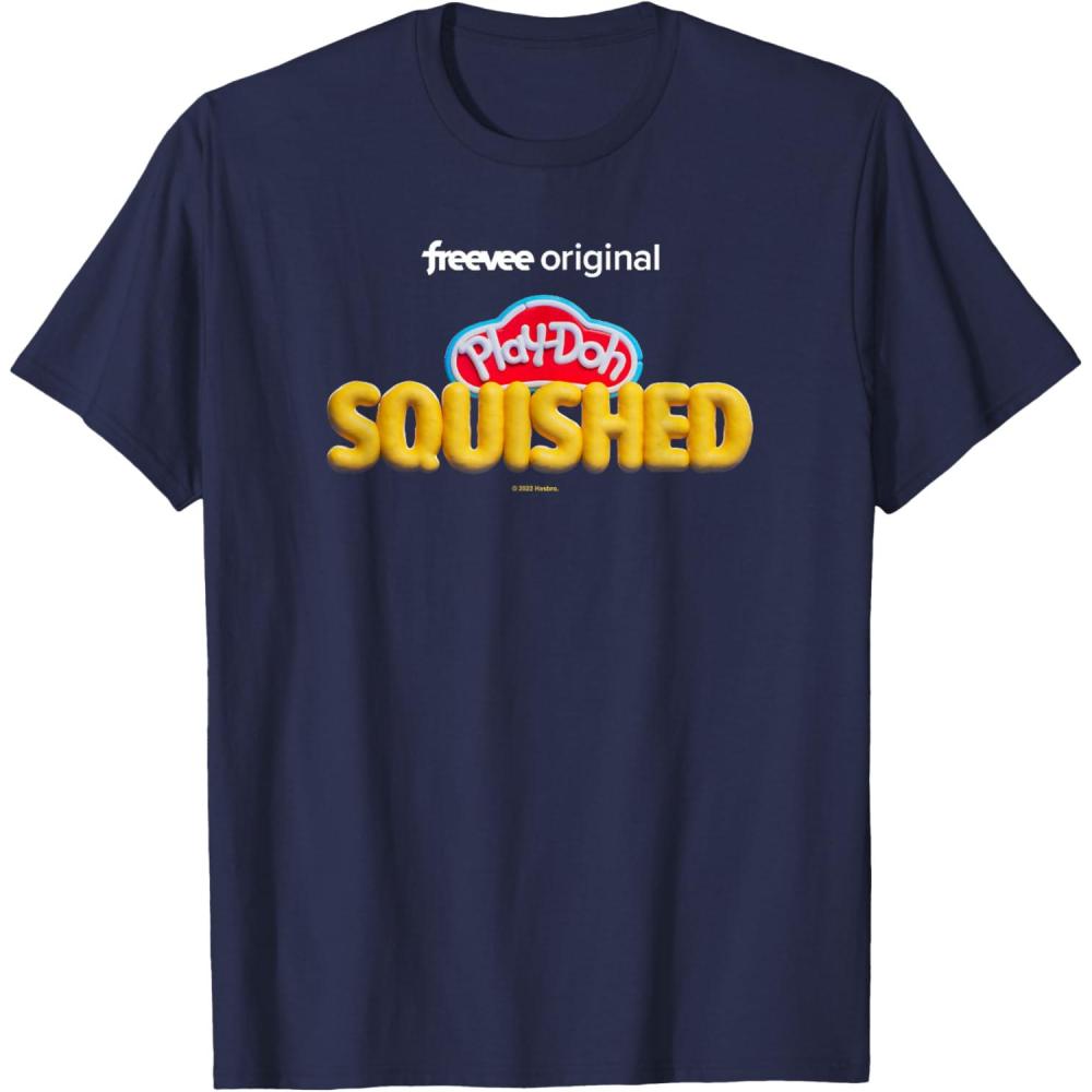 imagePlayDoh Squished Retro Classic Dough Logo TShirtNavy Blue