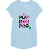 Play-Doh Squished Pro Center Bold Filled Logo T-Shirt(Baby Blue)