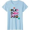 Play-Doh Squished Pro Center Bold Filled Logo T-Shirt(Baby Blue)