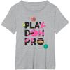 Play-Doh Squished Pro Center Bold Filled Logo T-Shirt(Heather Grey)