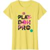 Play-Doh Squished Pro Center Bold Filled Logo T-Shirt(Lemon Yellow)