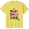 Play-Doh Squished Pro Center Bold Filled Logo T-Shirt(Lemon Yellow)