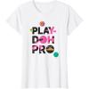 Play-Doh Squished Pro Center Bold Filled Logo T-Shirt(White)