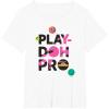 Play-Doh Squished Pro Center Bold Filled Logo T-Shirt(White)