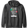 Play-Doh Squished Imagine Create Repeat Rainbow Stack Logo Zip Hoodie(Dark Heather Grey)