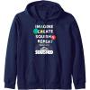 Play-Doh Squished Imagine Create Repeat Rainbow Stack Logo Zip Hoodie(Navy Blue)