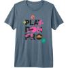 Play-Doh Squished Pro Center Bold Filled Logo Premium T-Shirt(Slate Grey)