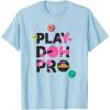 Play-Doh Squished Pro Center Bold Filled Logo T-Shirt(Baby Blue)