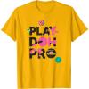 Play-Doh Squished Pro Center Bold Filled Logo T-Shirt(Golden Yellow)