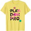 Play-Doh Squished Pro Center Bold Filled Logo T-Shirt(Lemon Yellow)