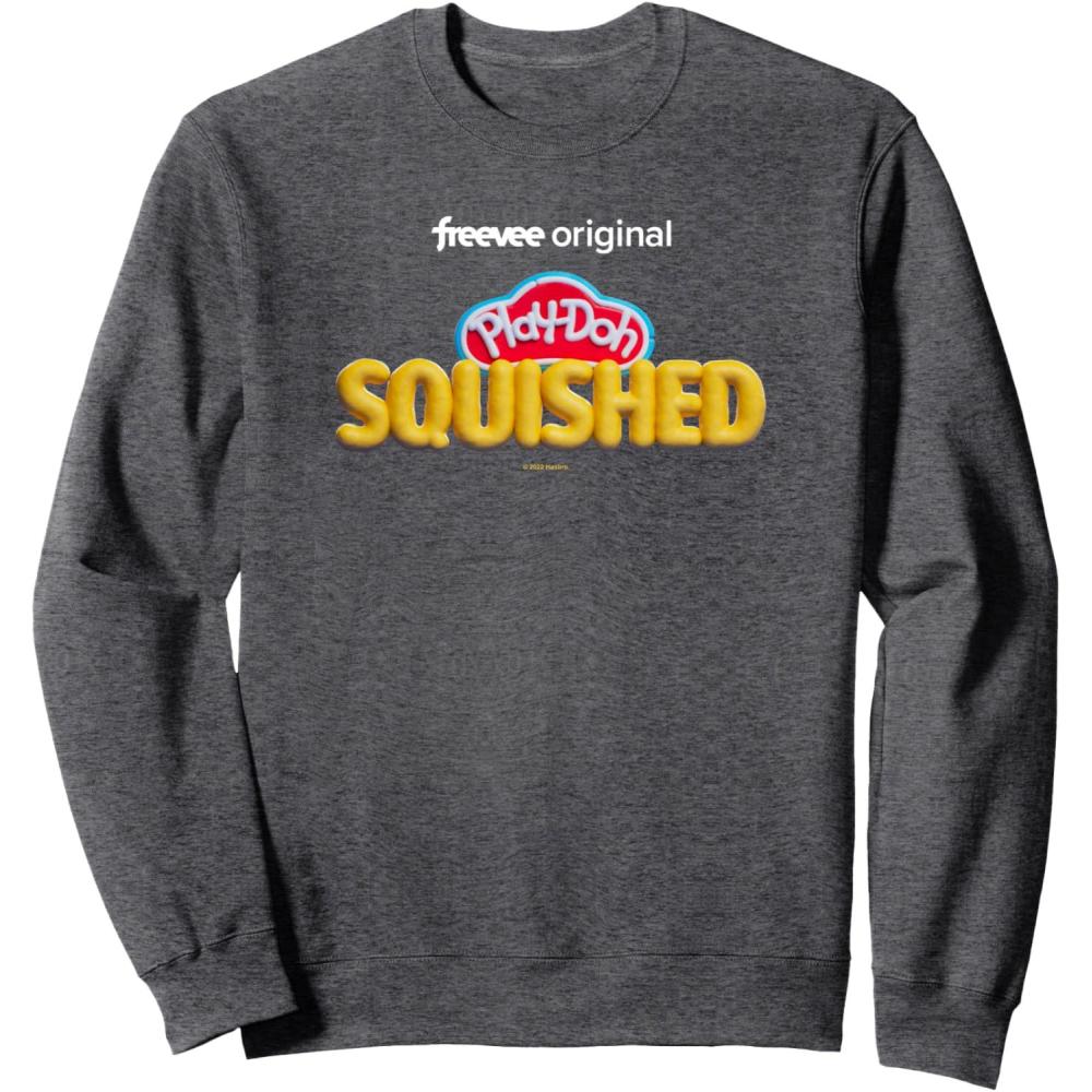 imagePlayDoh Squished Retro Classic Dough Logo SweatshirtDark Heather Grey